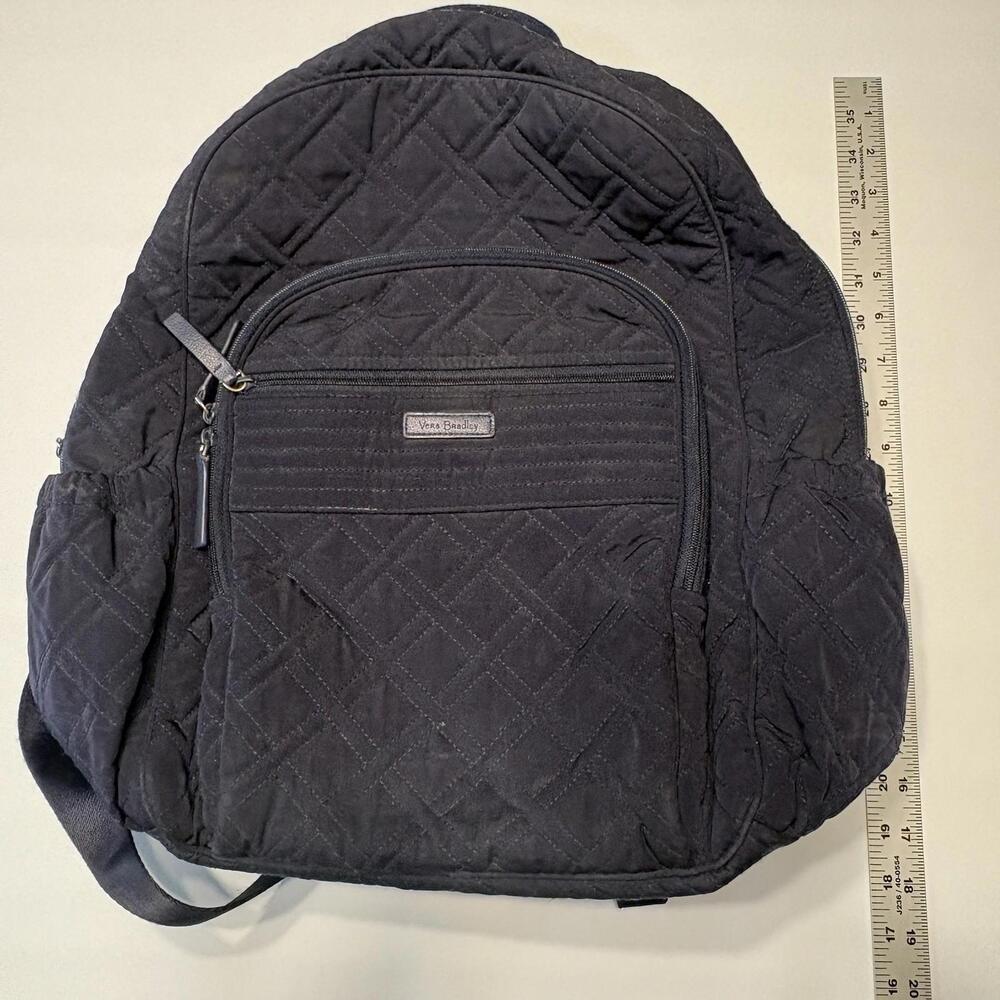Vera Bradley Iconic Campus Backpack – Classic Navy - Picture 2 of 14